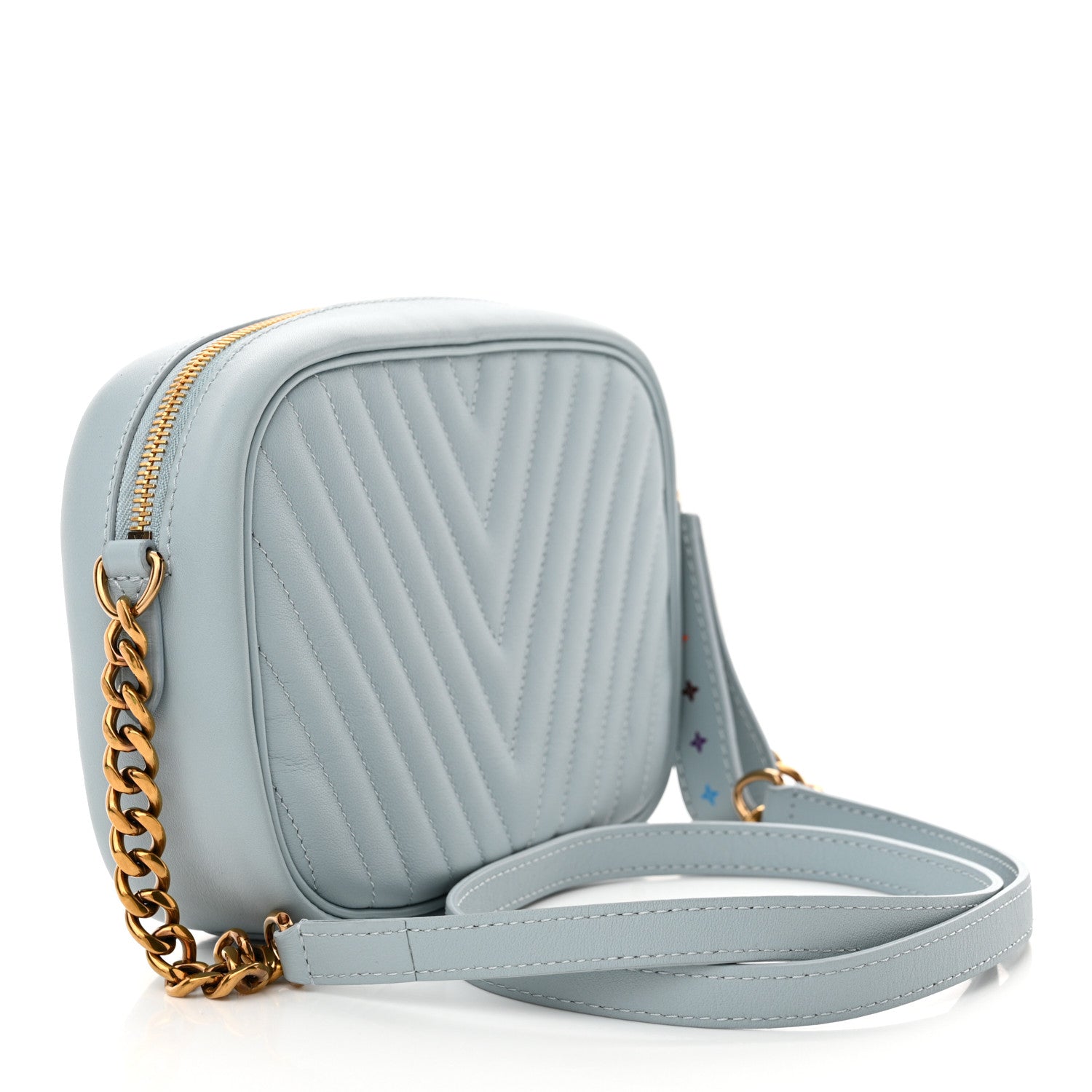 Louis Vuitton Calfskin New Wave Camera Bag Porcelain Blue 3 of 12