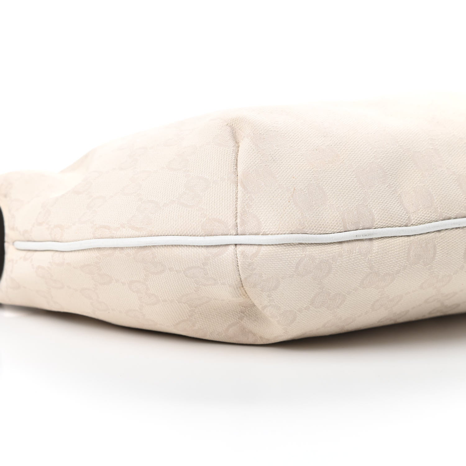Gucci Monogram Web Medium Half Moon Hobo White 9 of 12