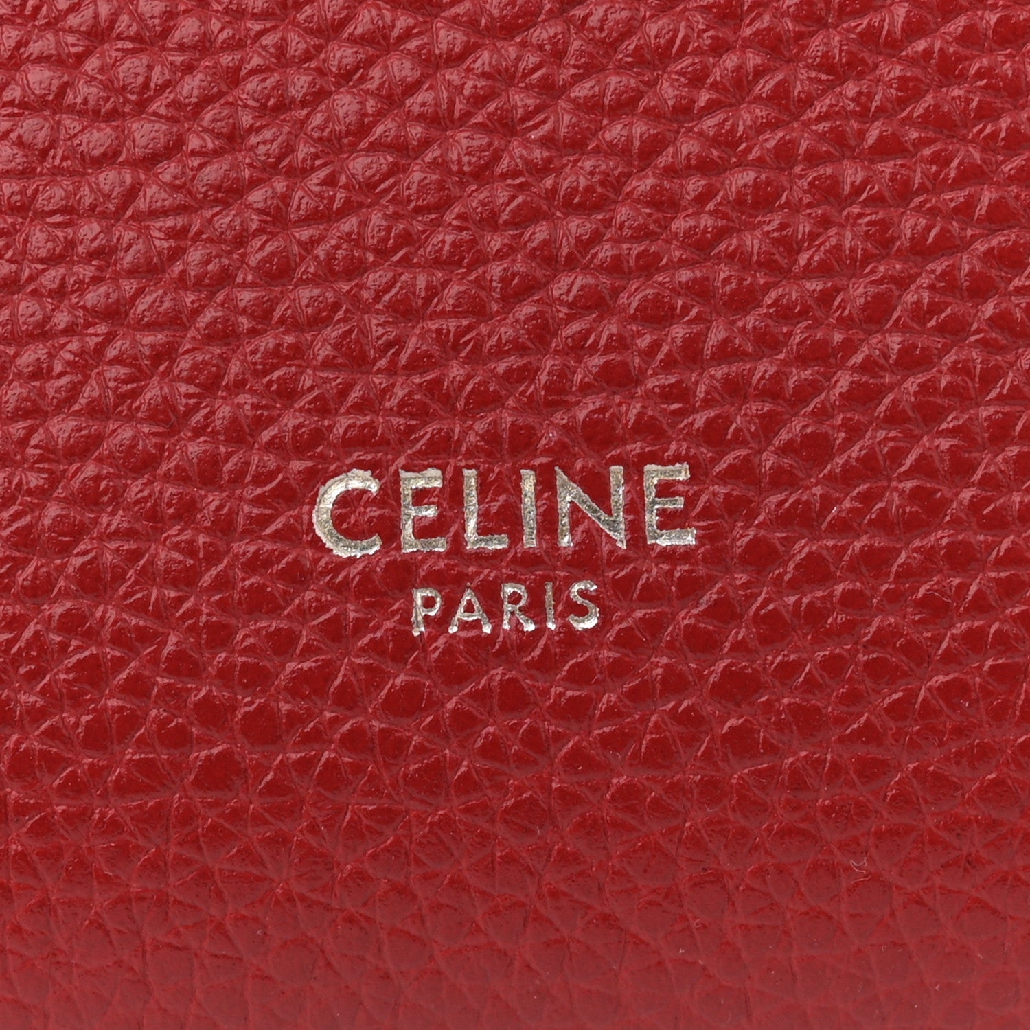 Celine Soft Grained Calfskin Sangle Bucket Bag Red 6 of 9