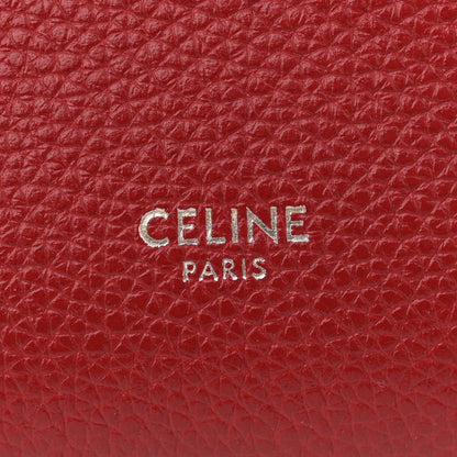 Celine Soft Grained Calfskin Sangle Bucket Bag Red 6 of 9