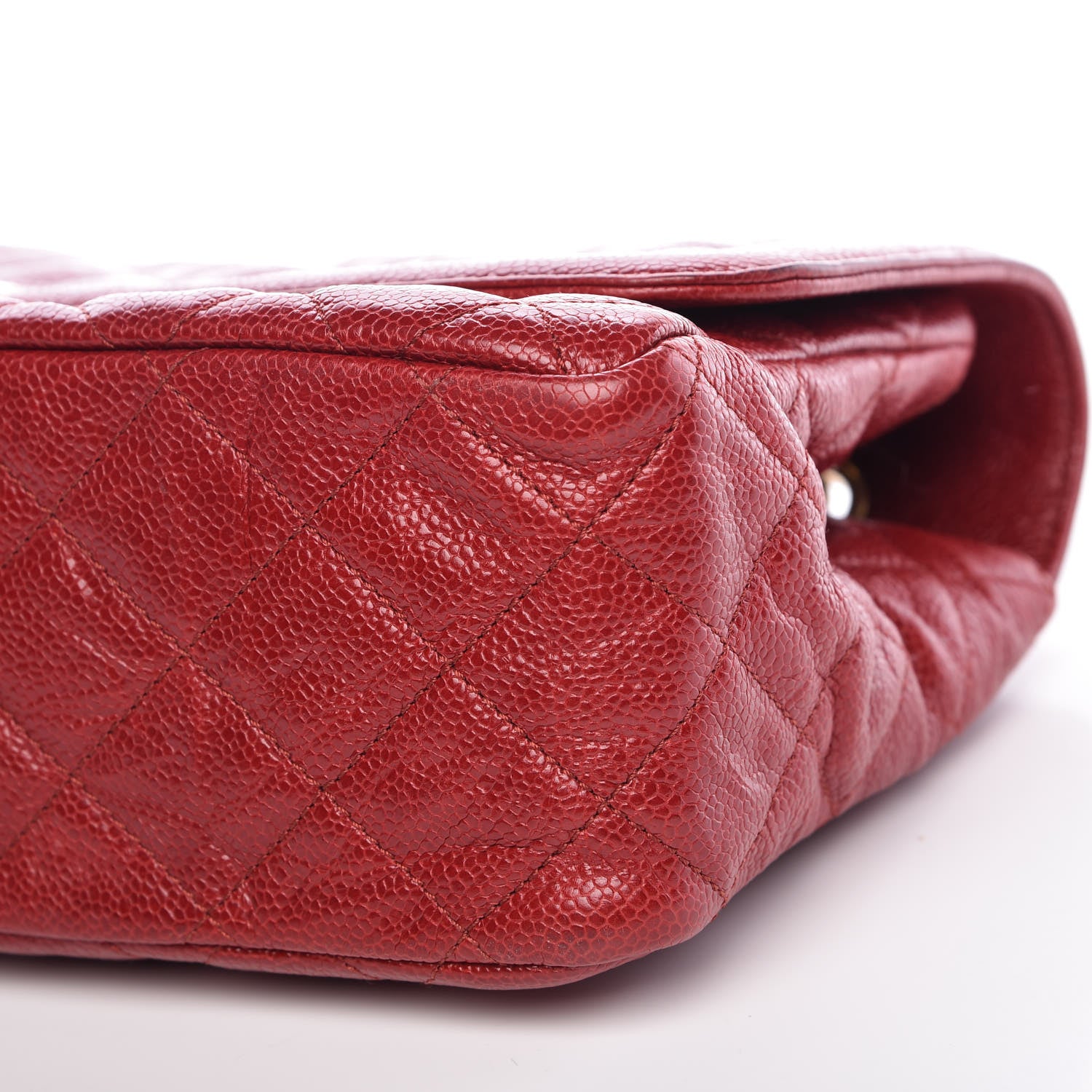 Chanel Crumpled Grained Calfskin Flap Red 9 of 9