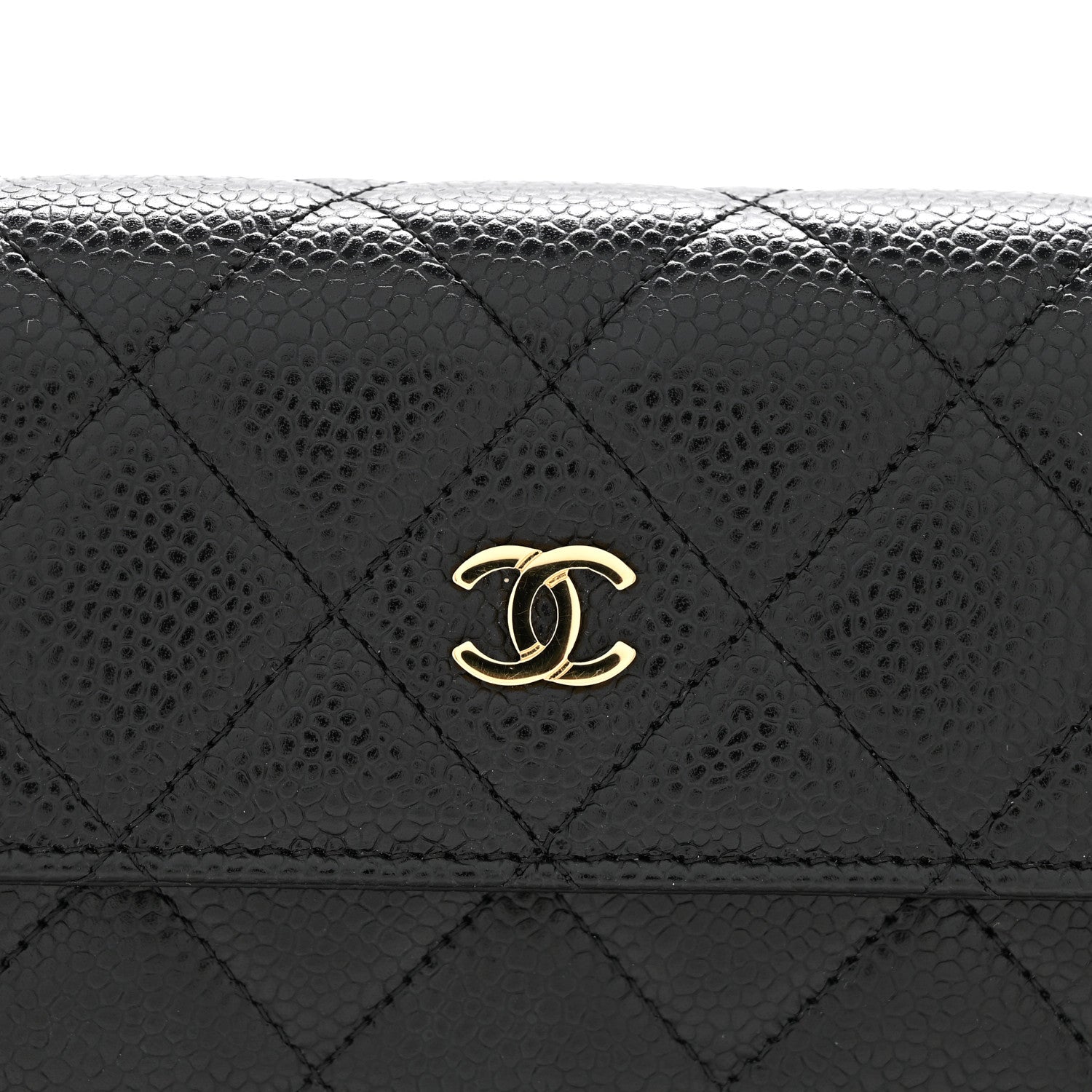 Chanel Caviar Quilted Large Gusset Flap Wallet Black 10 of 11