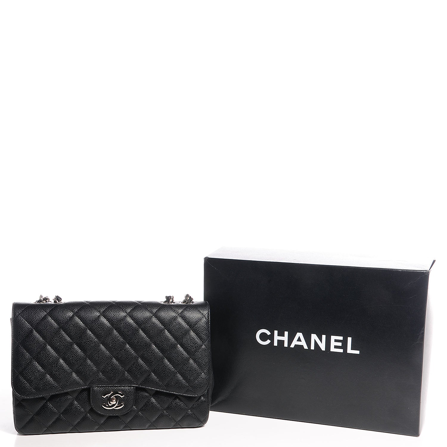 Chanel Caviar Jumbo Single Flap Black 5 of 9