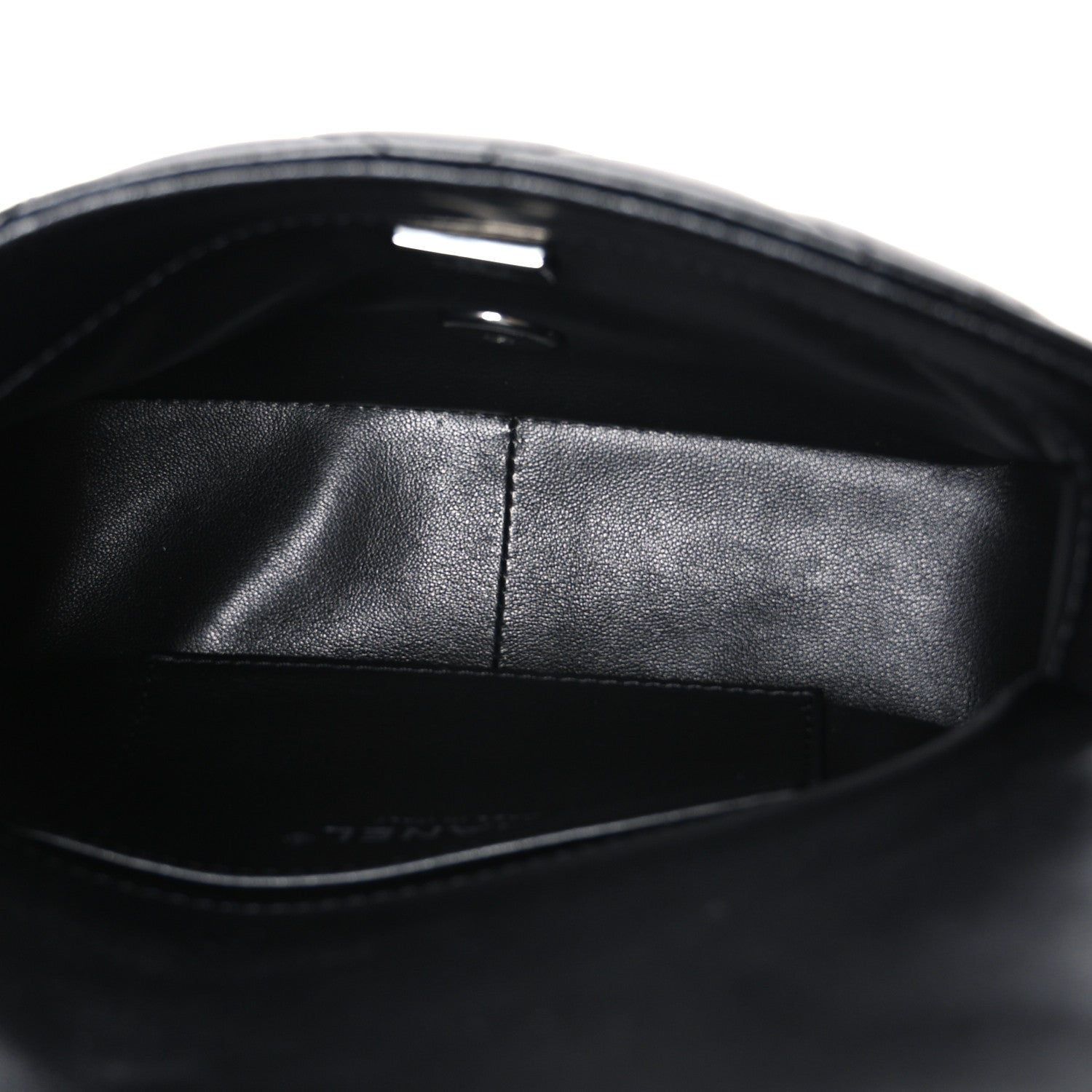 Chanel Lambskin Quilted Mini Chain Rows Flap Black 5 of 10