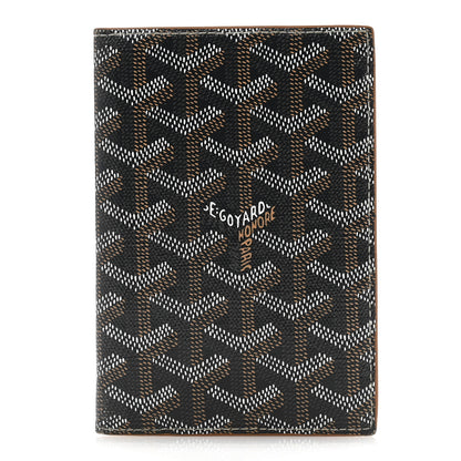 Goyard Goyardine Grenelle Passport Wallet Black Gold 1 of 8
