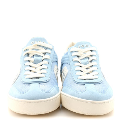 Gucci Suede Mesh Womens G75 Sneakers 38 Blue 3 of 10
