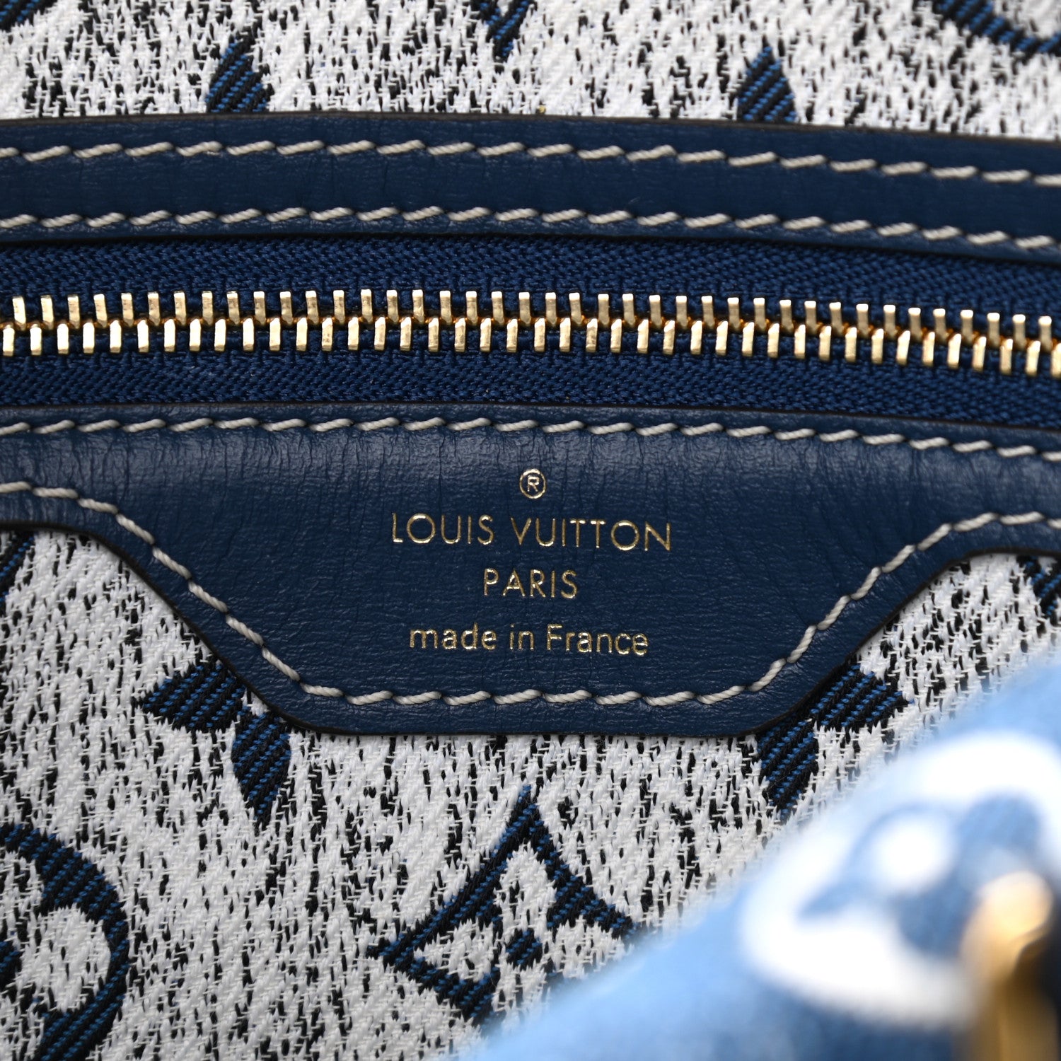 Louis Vuitton Monogram Jacquard Denim Speedy Bandouliere 25 Bleu 6 of 8