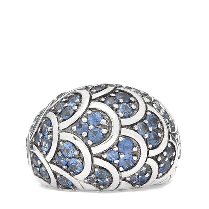 John Hardy Sterling Silver Sapphire Naga Dome Ring 54 7 1 of 4