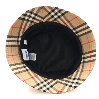 Burberry Technical Cotton Vintage Check Bucket Hat XL Archive Beige 6 of 7