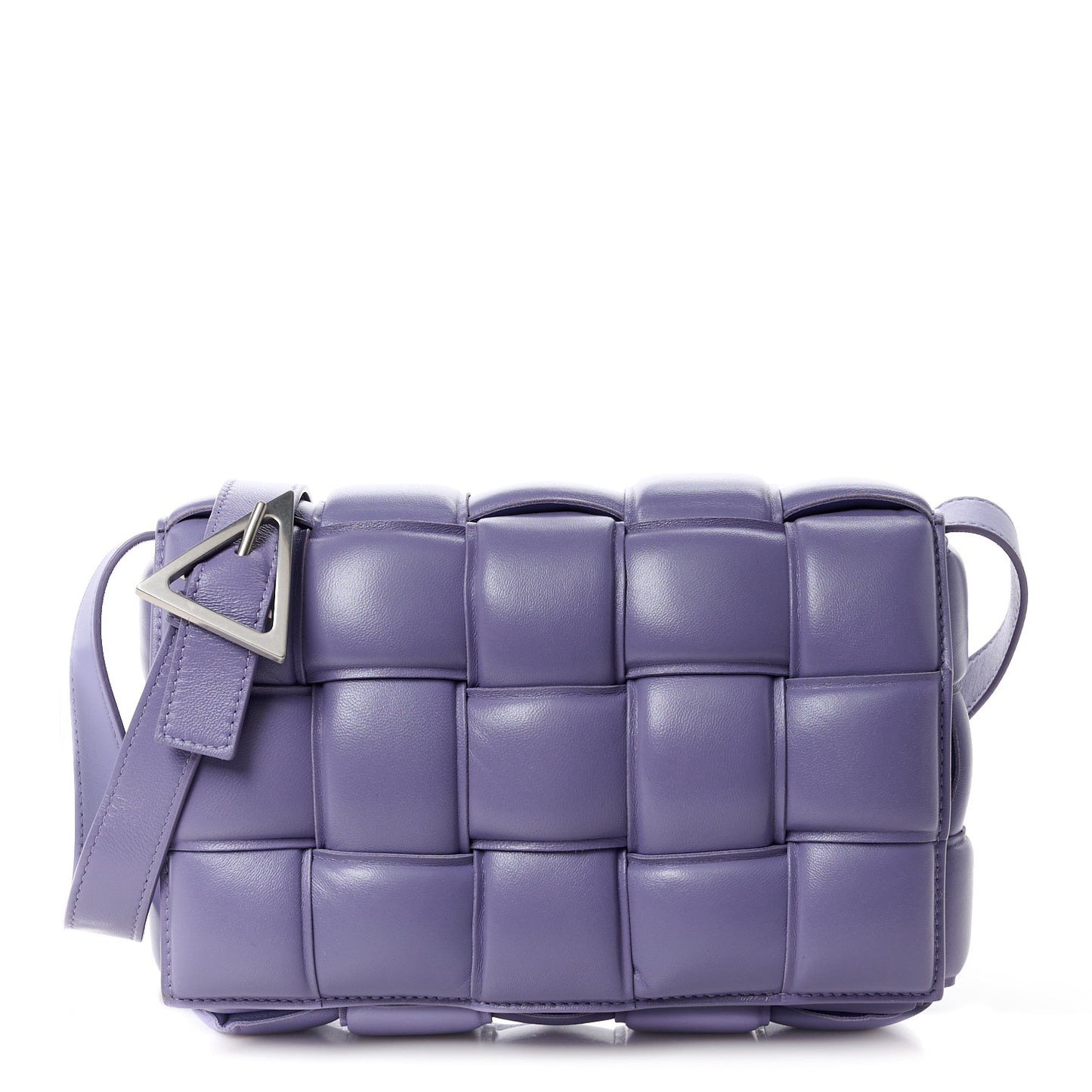 Nappa Maxi Intreccio Padded Cassette Crossbody Bag Lavender