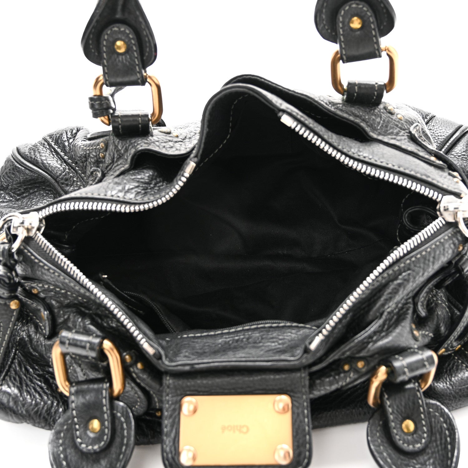 Chloe Calfskin Medium Paddington Satchel Black 5 of 9