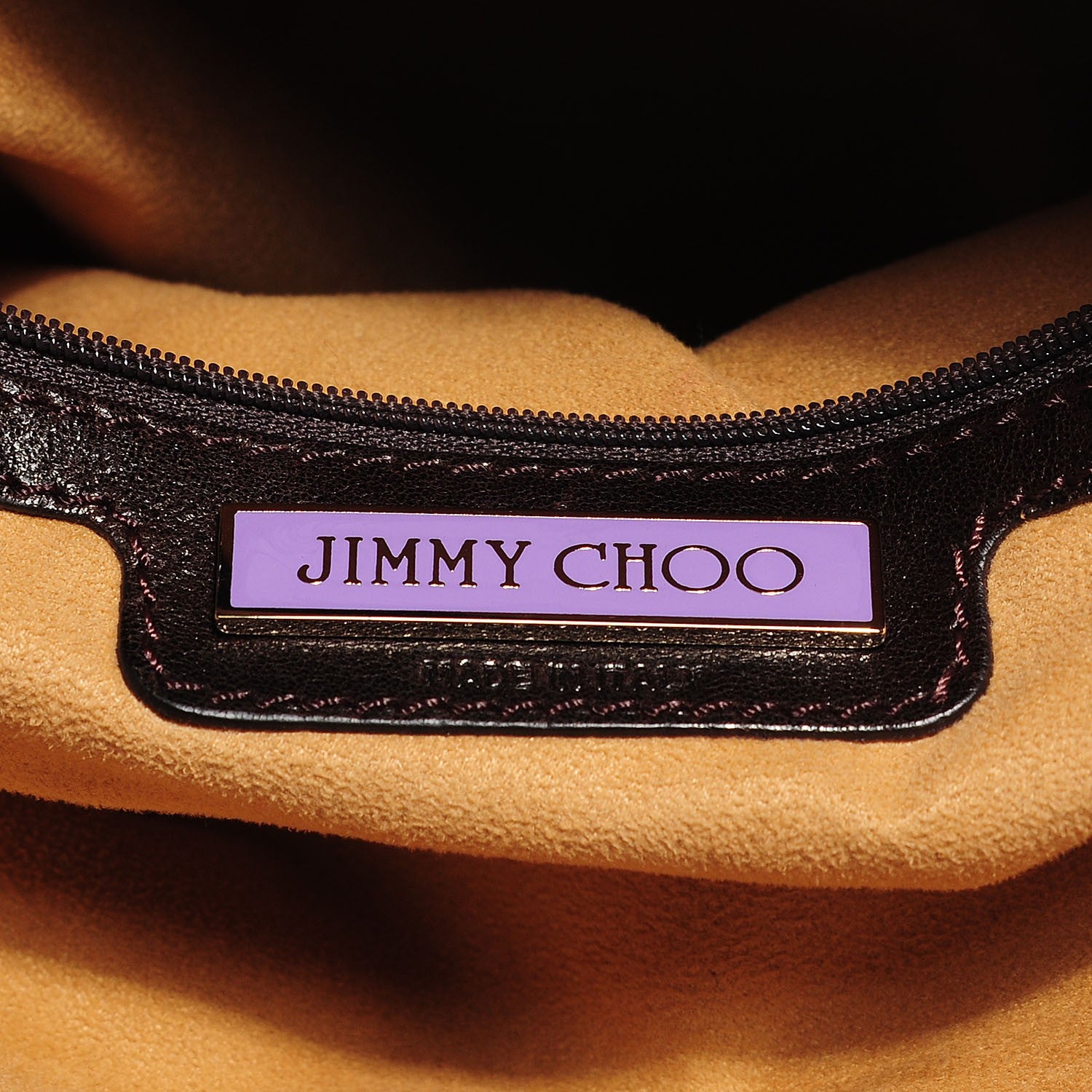 Jimmy Choo Calfskin Suede Marin Foldover Clutch Brown 13 of 13