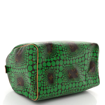 Louis Vuitton Monogram Kusama Town Speedy 30 Green 4 of 10