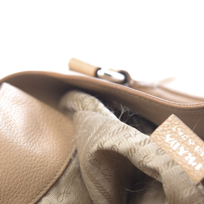 Prada Vitello Daino Shoulder Bag Sabbia 14 of 21