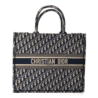 Christian Dior Oblique Large Book Tote Blue Multicolor 1 of 10