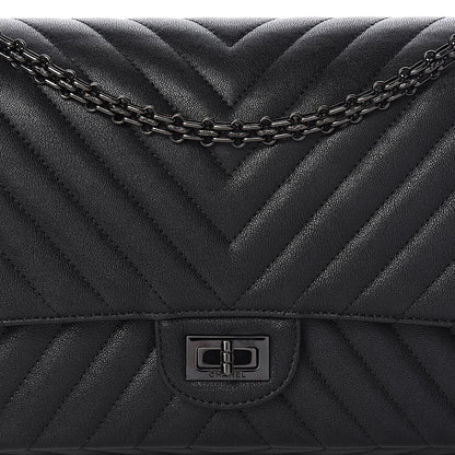 Chanel Sheepskin Chevron Quilted 2.55 Reissue 226 Flap So Black 15 of 16