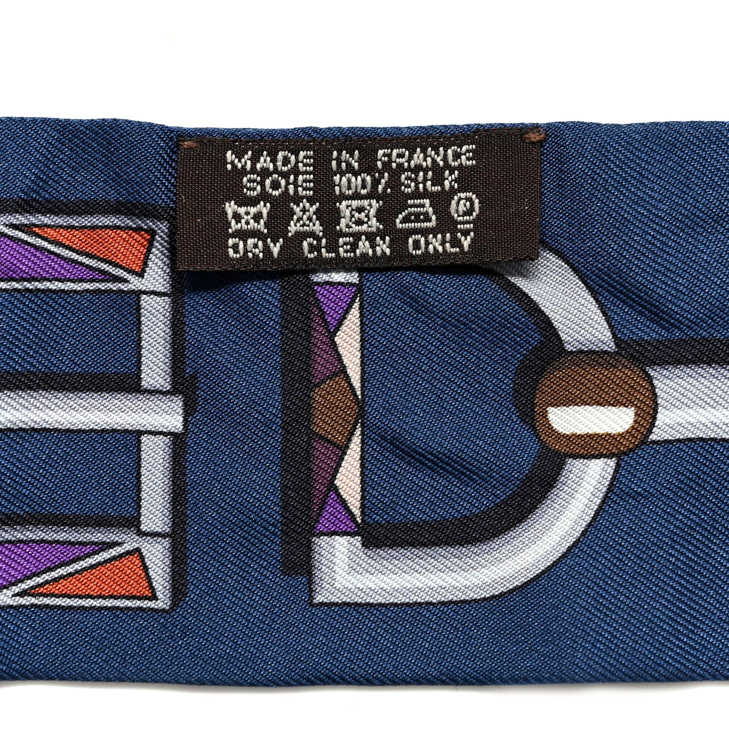 Silk Carre En Boucles Twilly Marine Violet Brun