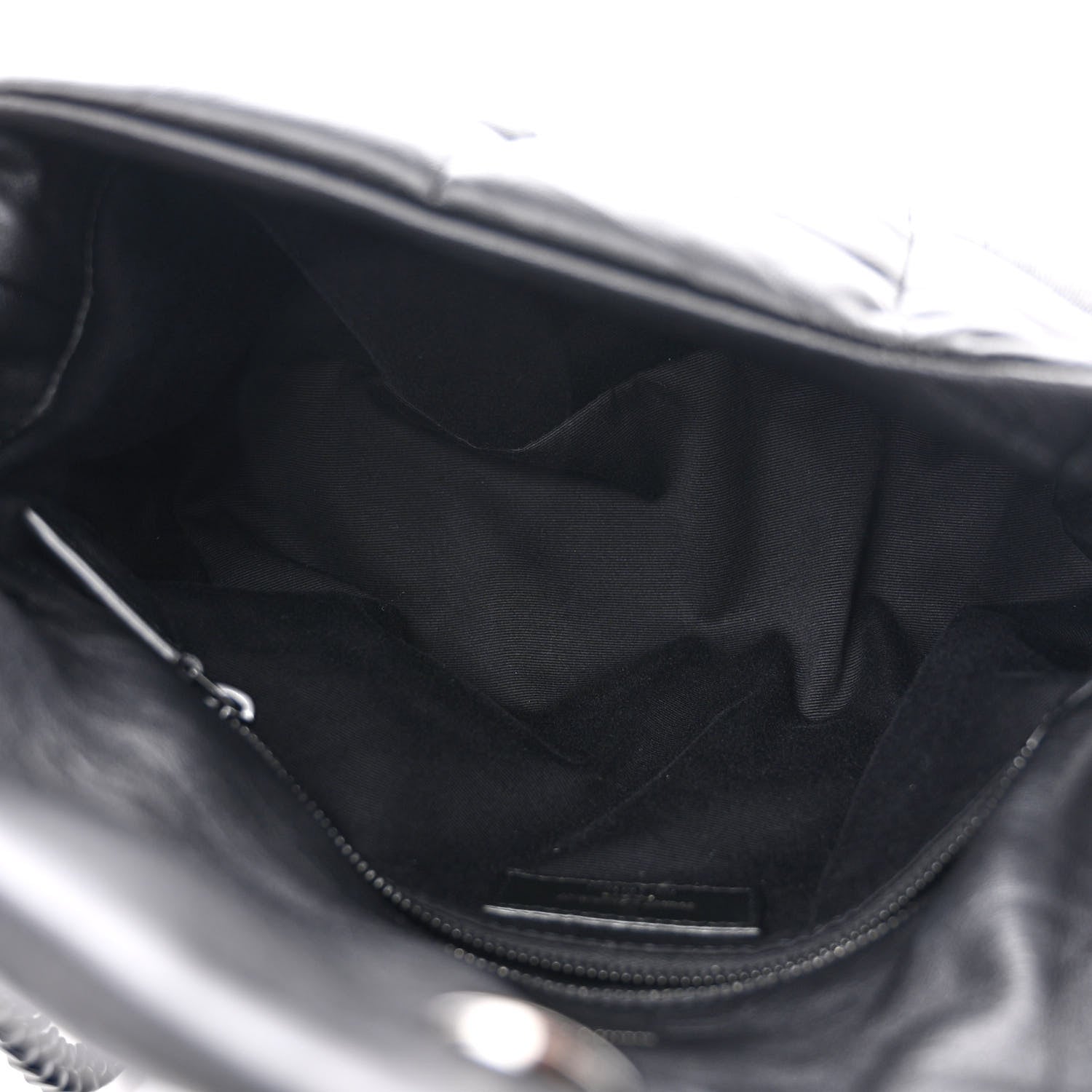Saint Laurent Lambskin Quilted Monogram Monochrome Small Loulou Puffer Chain Satchel Black 5 of 11