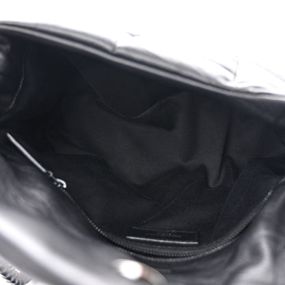 Saint Laurent Lambskin Quilted Monogram Monochrome Small Loulou Puffer Chain Satchel Black 5 of 11