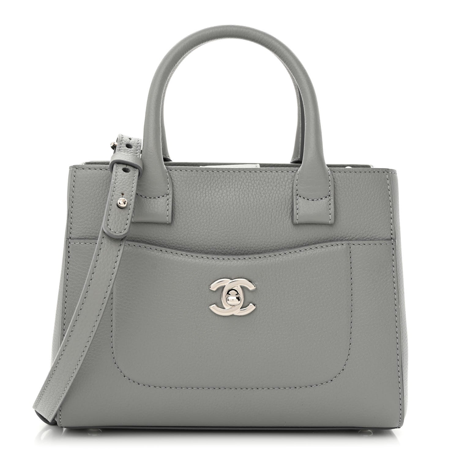 Chanel Grained Calfskin Mini Neo Executive Shopper Tote Grey 1 of 11