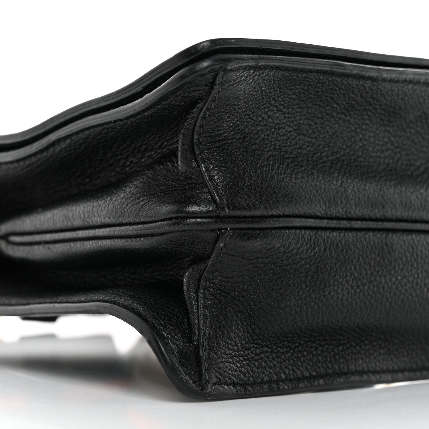 Prada Vitello Daino Double Strap Flap Crossbody Black 10 of 14