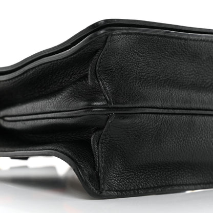Prada Vitello Daino Double Strap Flap Crossbody Black 10 of 14
