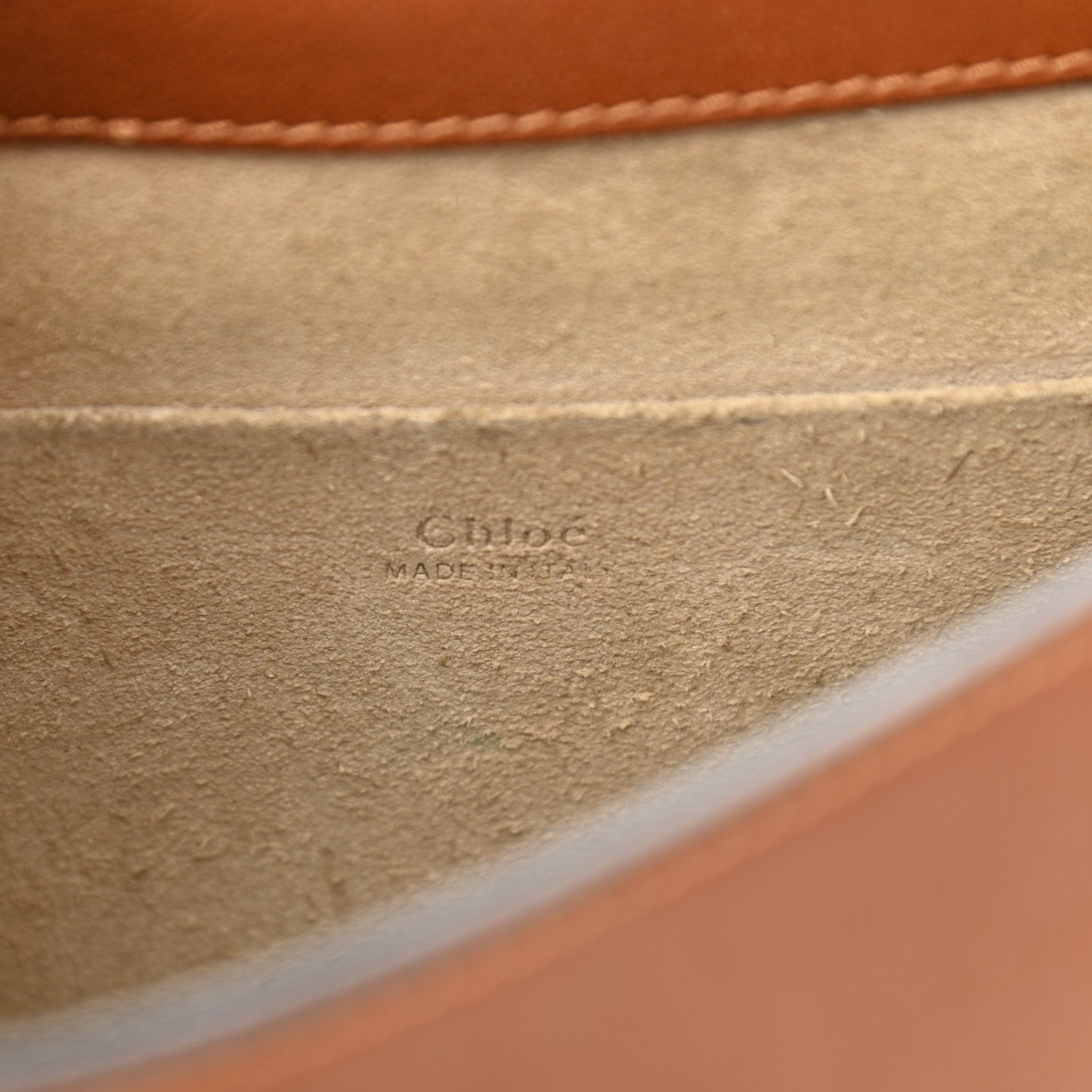 Chloe Calfskin Suede Medium Nile Bracelet Bag Caramel 6 of 15