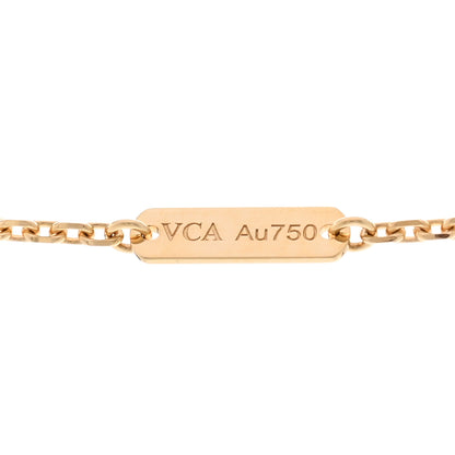 Van Cleef & Arpels 18K Yellow Gold Mother of Pearl Vintage Alhambra Pendant Necklace 5 of 6