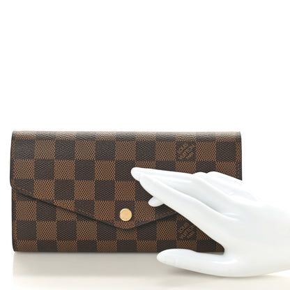 Louis Vuitton Damier Ebene Sarah Wallet NM 2 of 7
