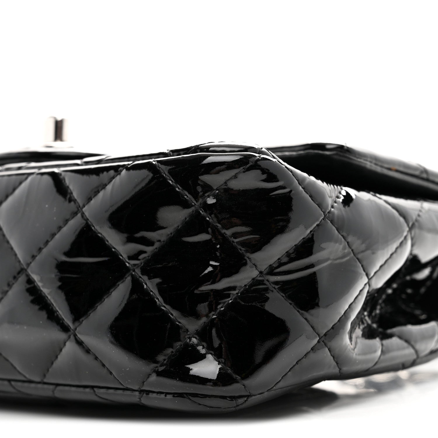 Chanel Patent Calfskin Quilted Mini Rectangular Flap Black 10 of 10