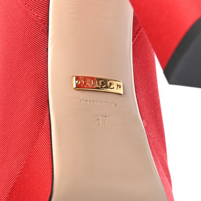 Gucci Twill Larius Knee High Boots 37 Heron Red 6 of 7