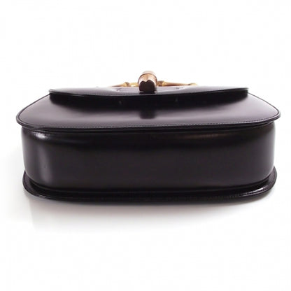 Gucci Leather Bamboo Handle Party Handbag Black 4 of 8