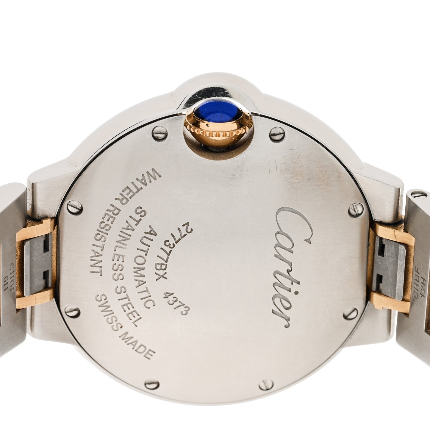 Stainless Steel 18K Yellow Gold 33mm Ballon Bleu De Cartier Automatic Watch
