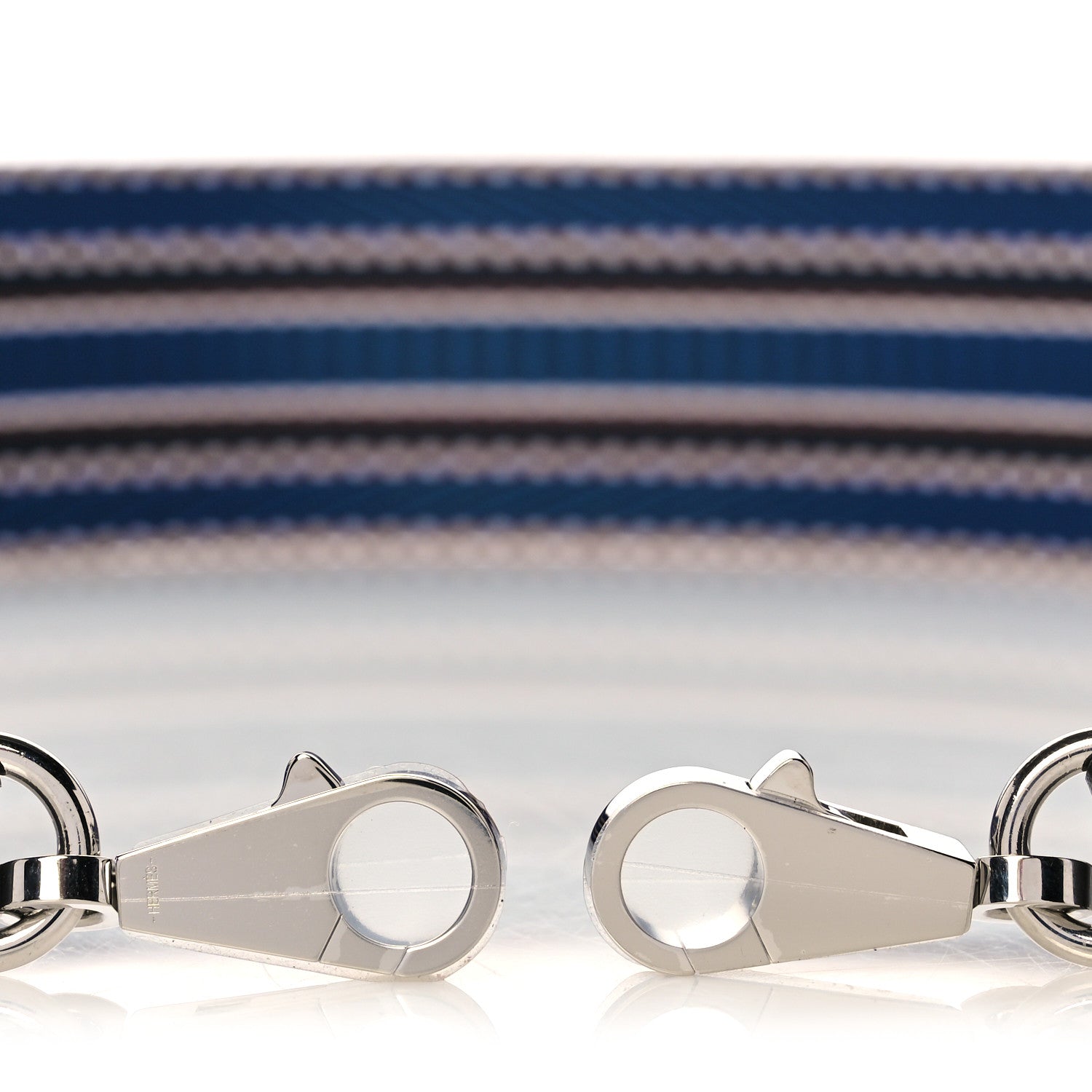 Hermes Toile Swift 50mm Sangle Cavale Shoulder Strap Bleu Zellige Indigo Black 3 of 6