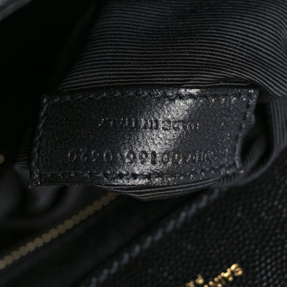 Saint Laurent Grain De Poudre Textured Mixed Matelasse Large Triquilt Monogram Satchel Black 7 of 12