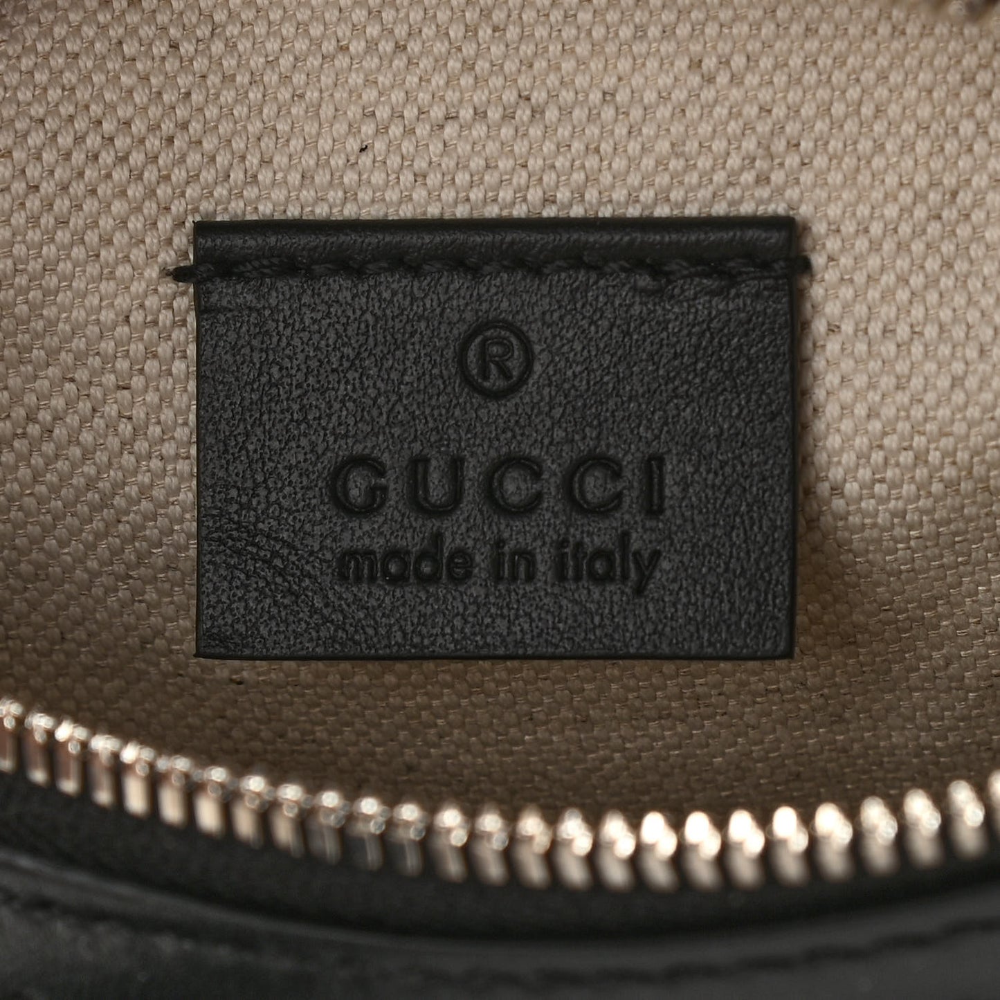 Calfskin GG Tennis Embossed Belt Bag Black