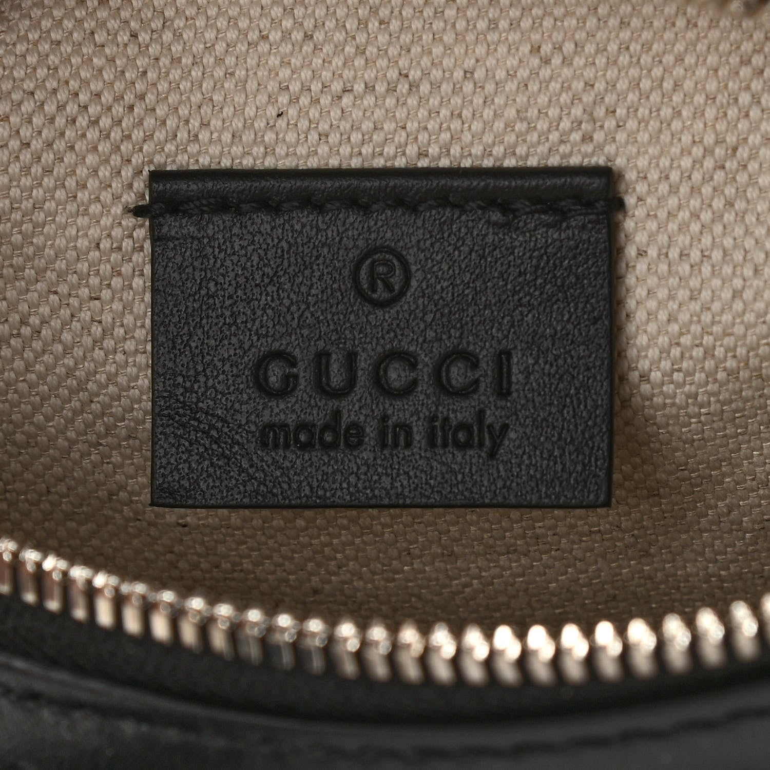 Gucci Calfskin GG Tennis Embossed Belt Bag Black 6 of 11