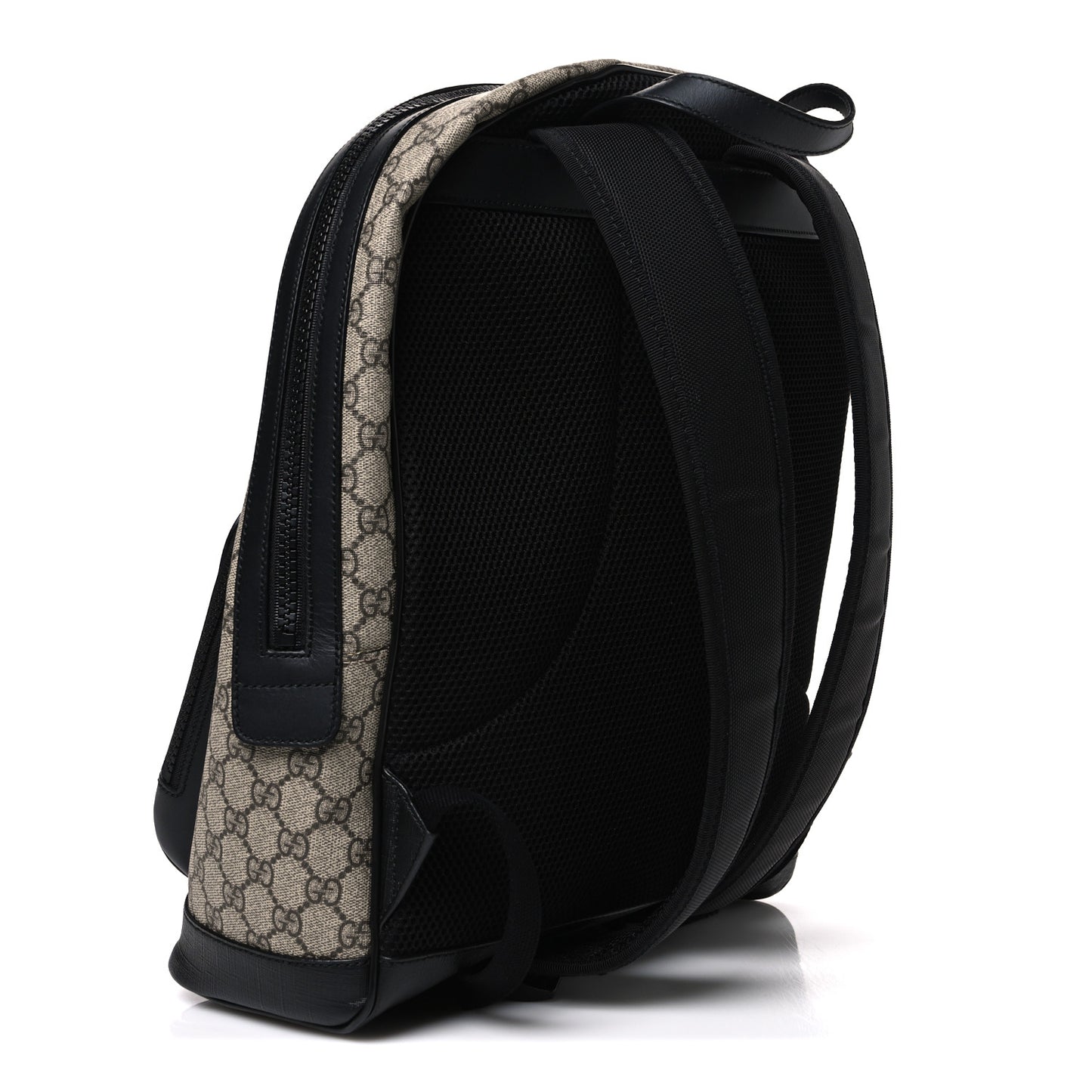 GG Supreme Monogram Medium Backpack Black