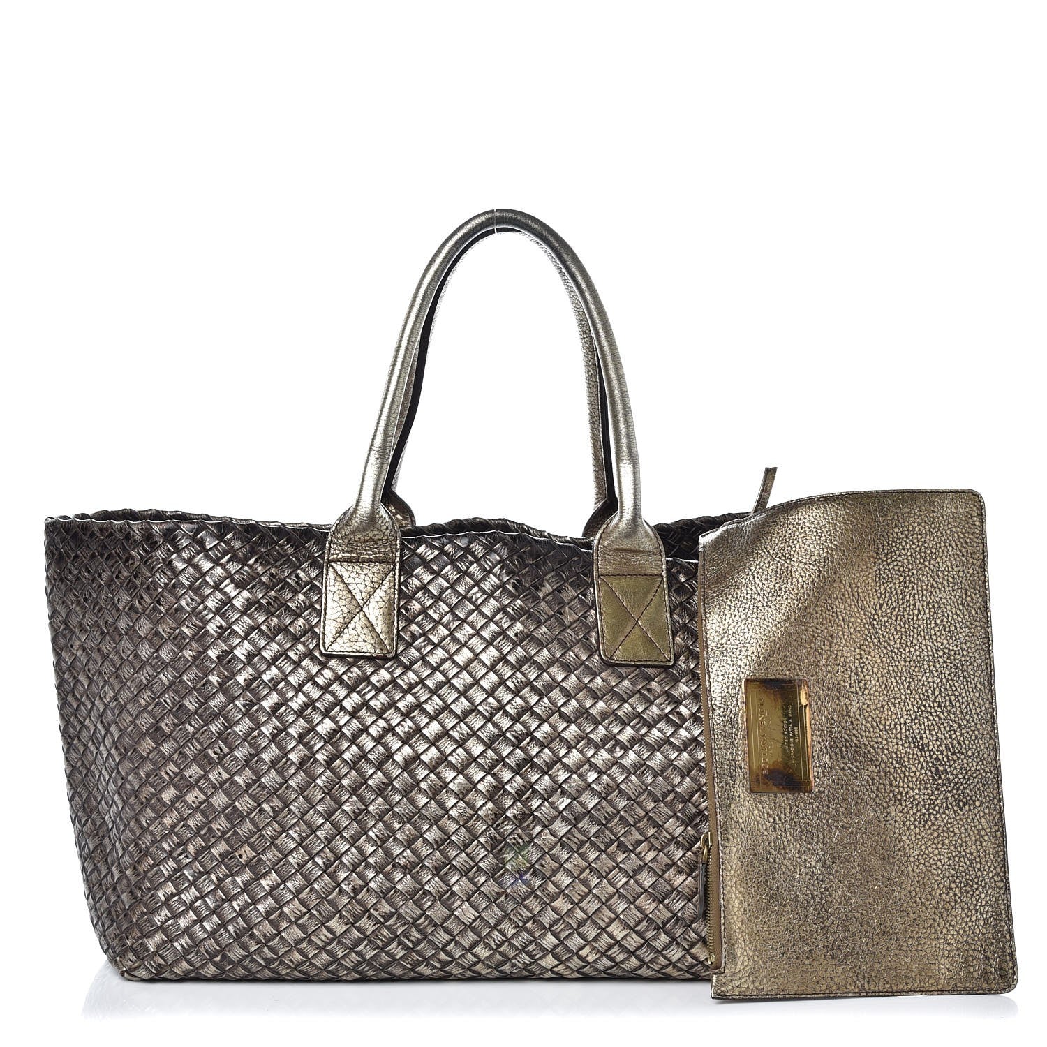 Bottega Veneta Intrecciato Medium Cabat Platino Ossidato 3 of 9