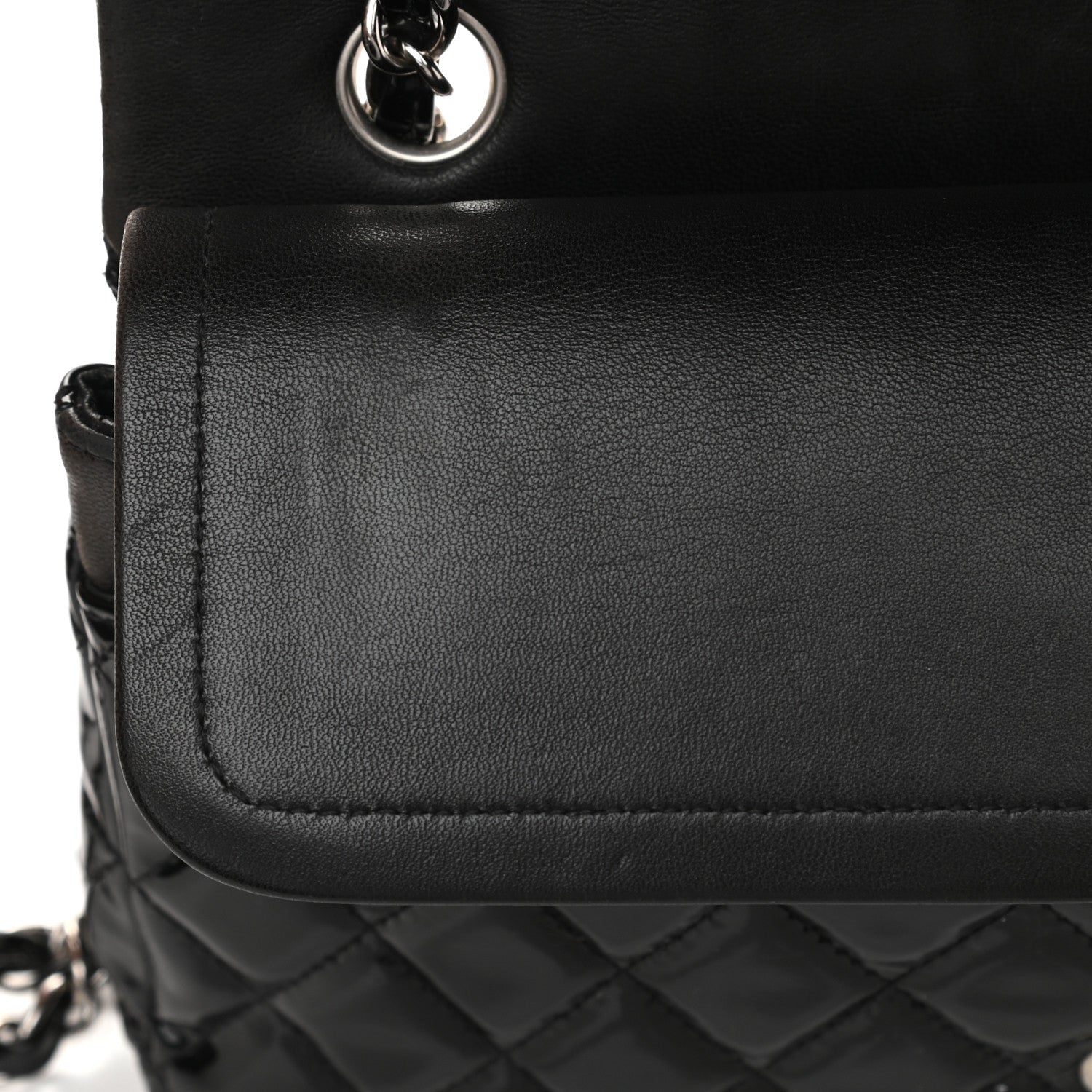 Chanel Patent Quilted Medium Double Flap Black 13 of 17