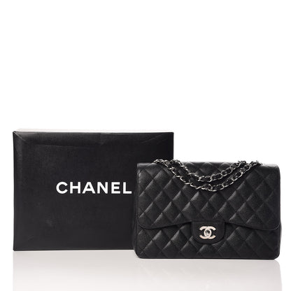 Chanel Caviar Quilted Jumbo Single Flap Black 16 of 16