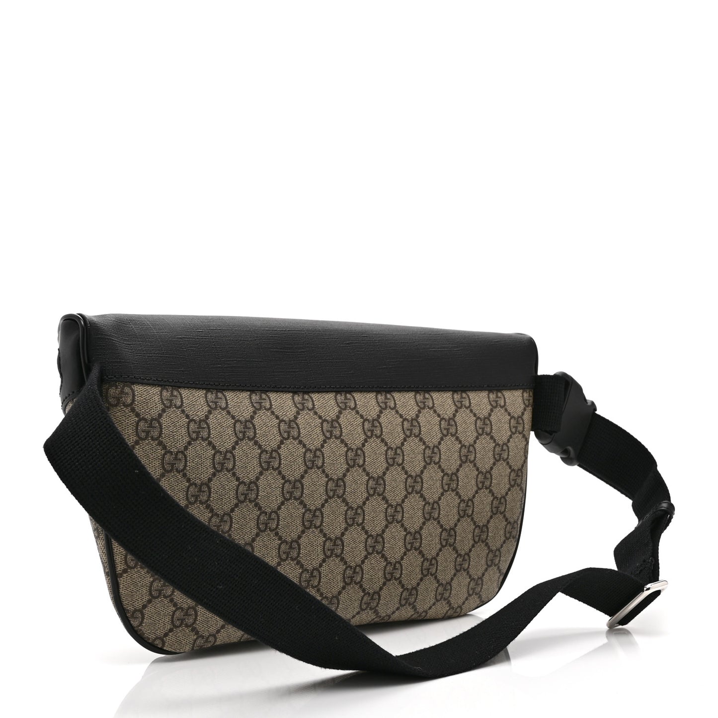 GG Supreme Monogram Large Belt Bag Beige Ebony Black