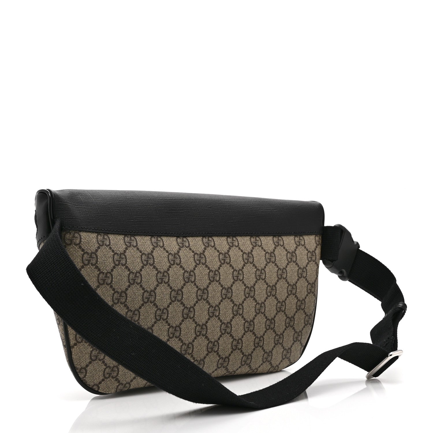 Gucci GG Supreme Monogram Large Belt Bag Beige Ebony Black 3 of 11
