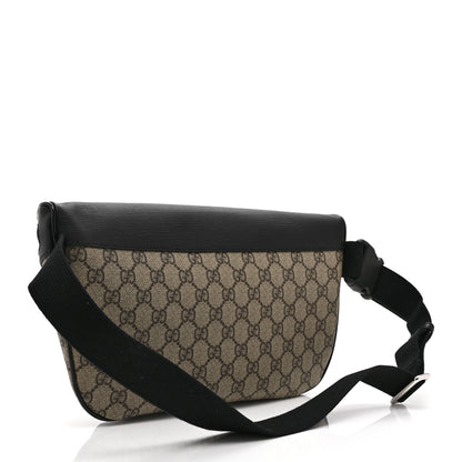 Gucci GG Supreme Monogram Large Belt Bag Beige Ebony Black 3 of 11
