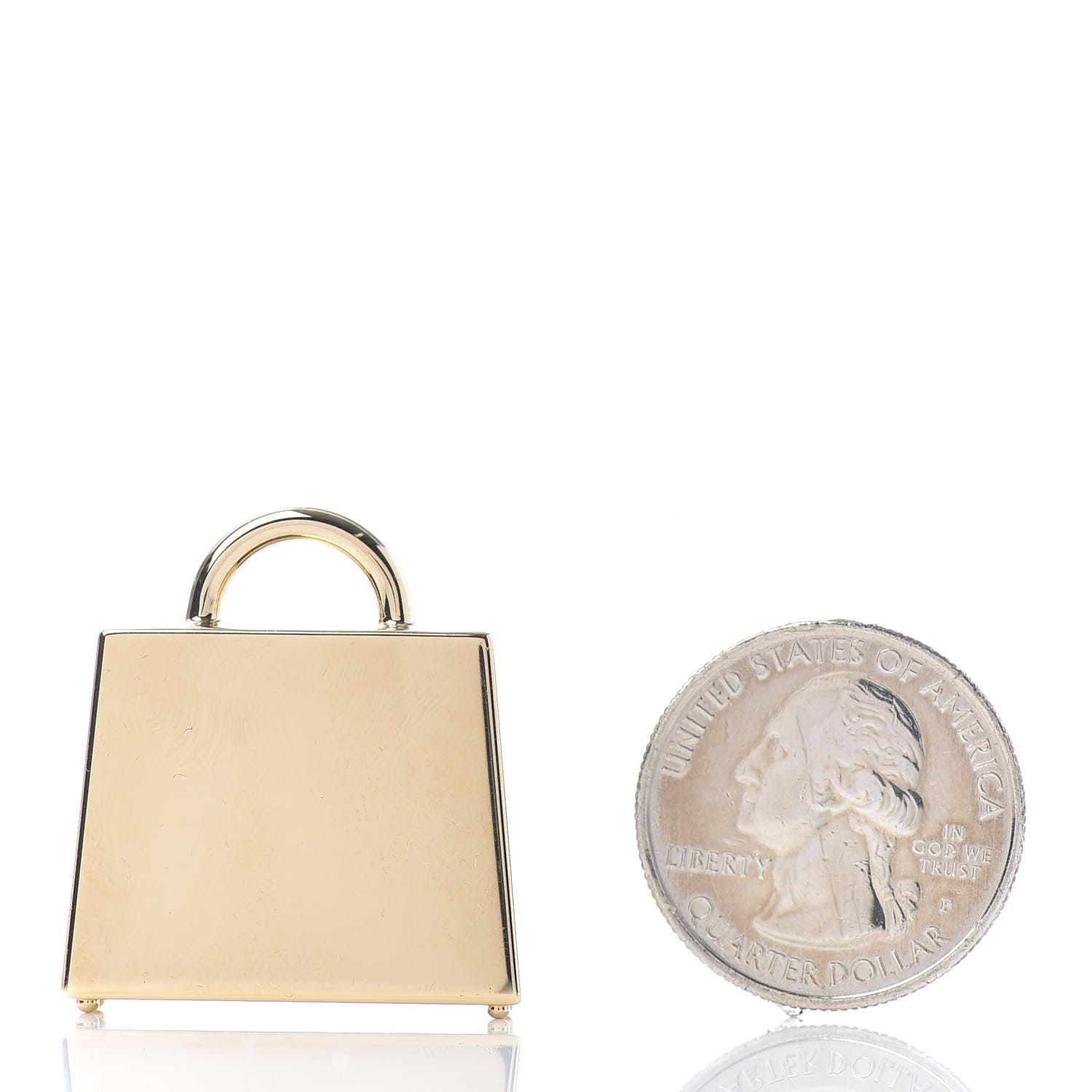 Hermes Lacquered Permabrass Kelly Curiosite Charm Black 2 of 3