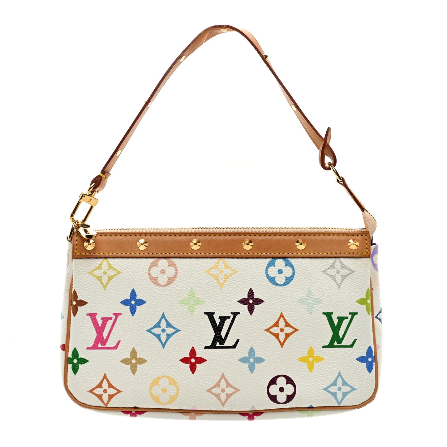 Monogram Multicolor Pochette Accessories White