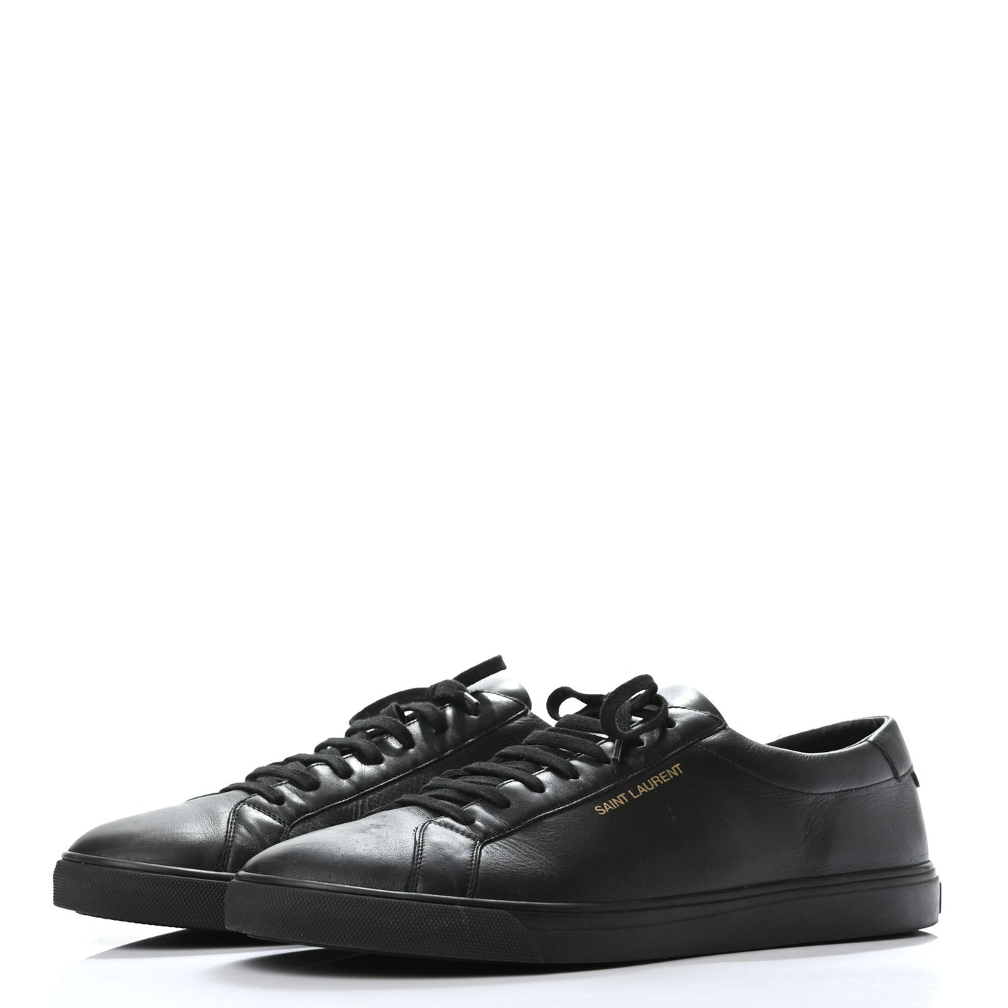 Calfskin Mens Andy Low Top Sneakers 47 Black