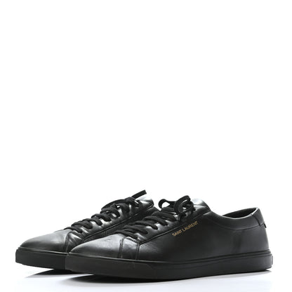 Saint Laurent Calfskin Mens Andy Low Top Sneakers 47 Black 3 of 8