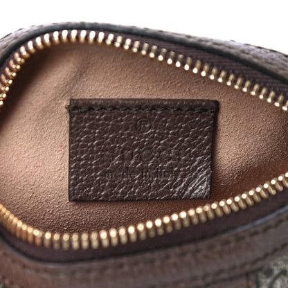 Gucci GG Supreme Monogram Web Ophidia Barrel Coin Purse Beige New Acero 6 of 11