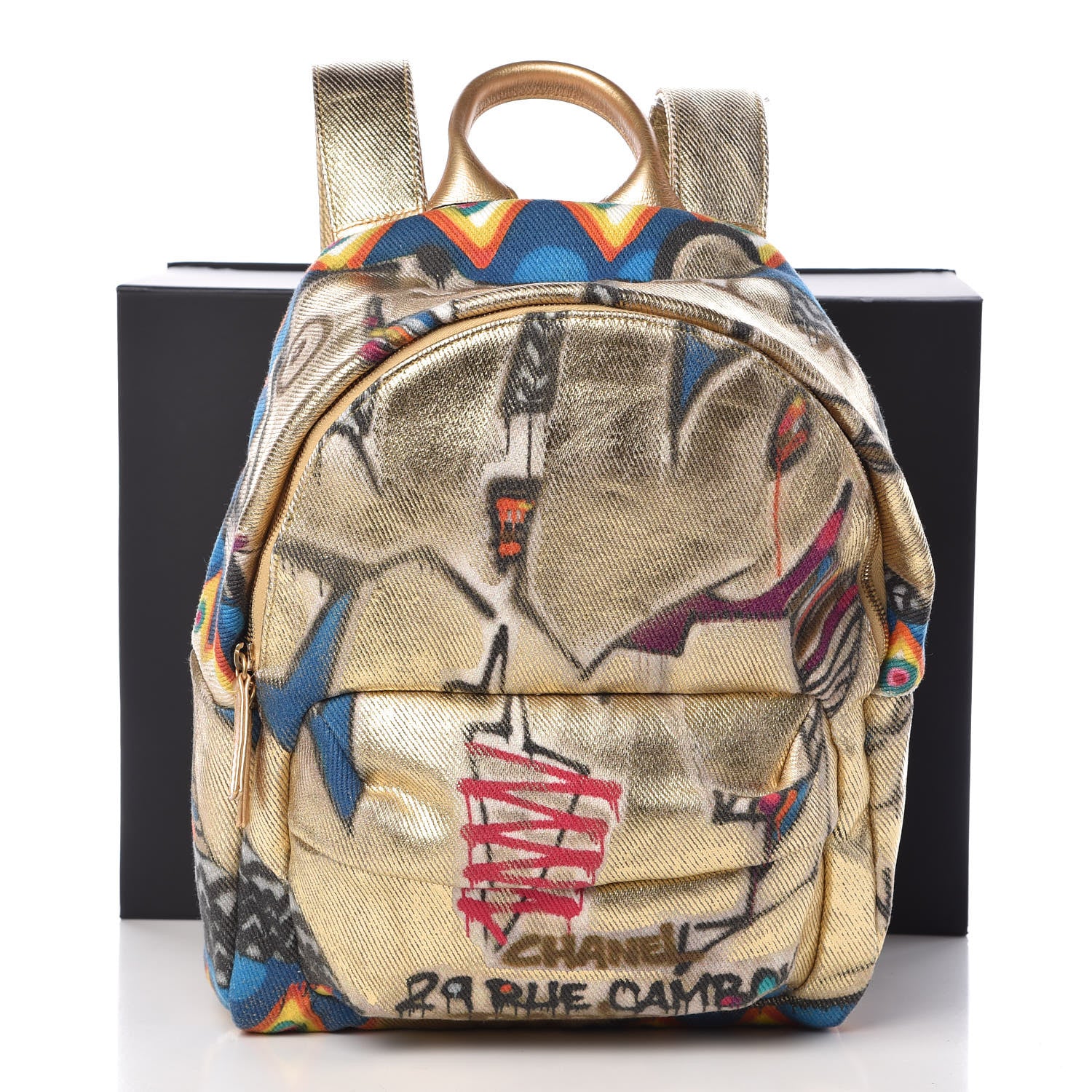 Chanel Graffiti Printed Canvas Street Spirit Backpack Multicolor 10 of 10